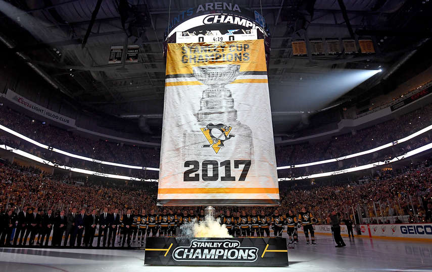 St. Louis Blues Raise First Ever Stanley Cup Banner 