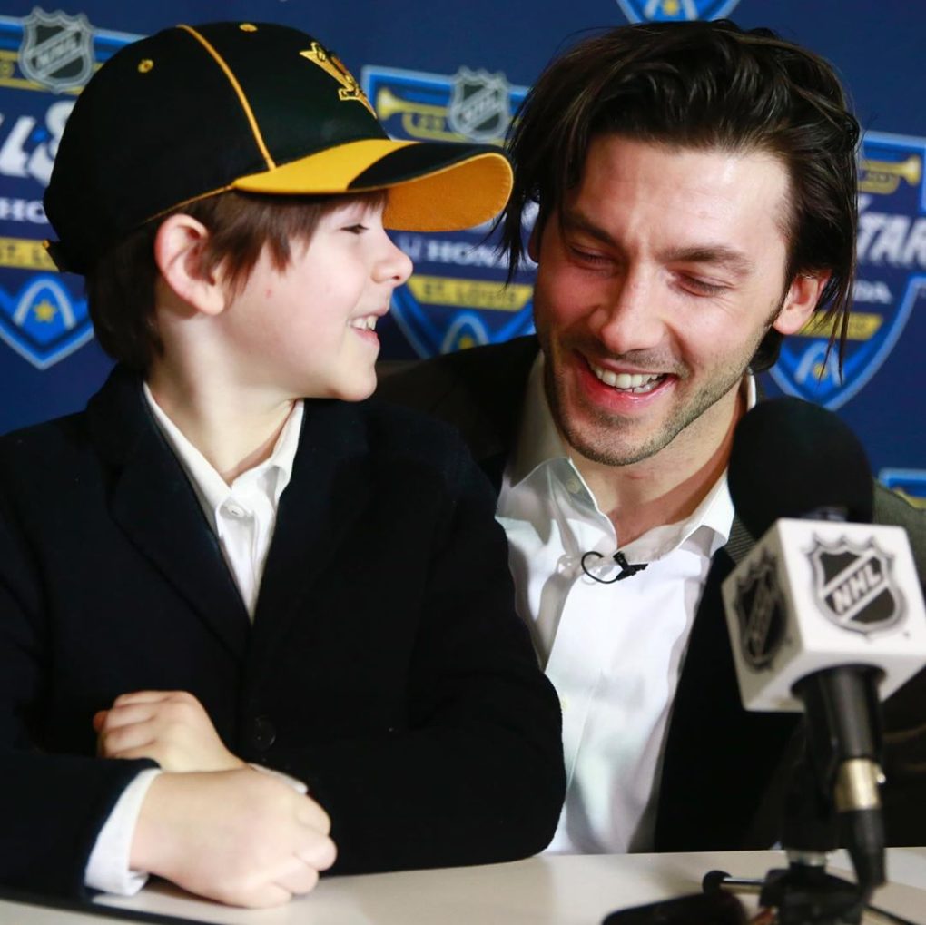 WATCH: Kris Letang's son Alex takes over media availability, steals the show